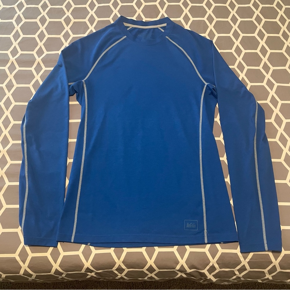 REI Small Men's Blue Long Sleeve Shirt